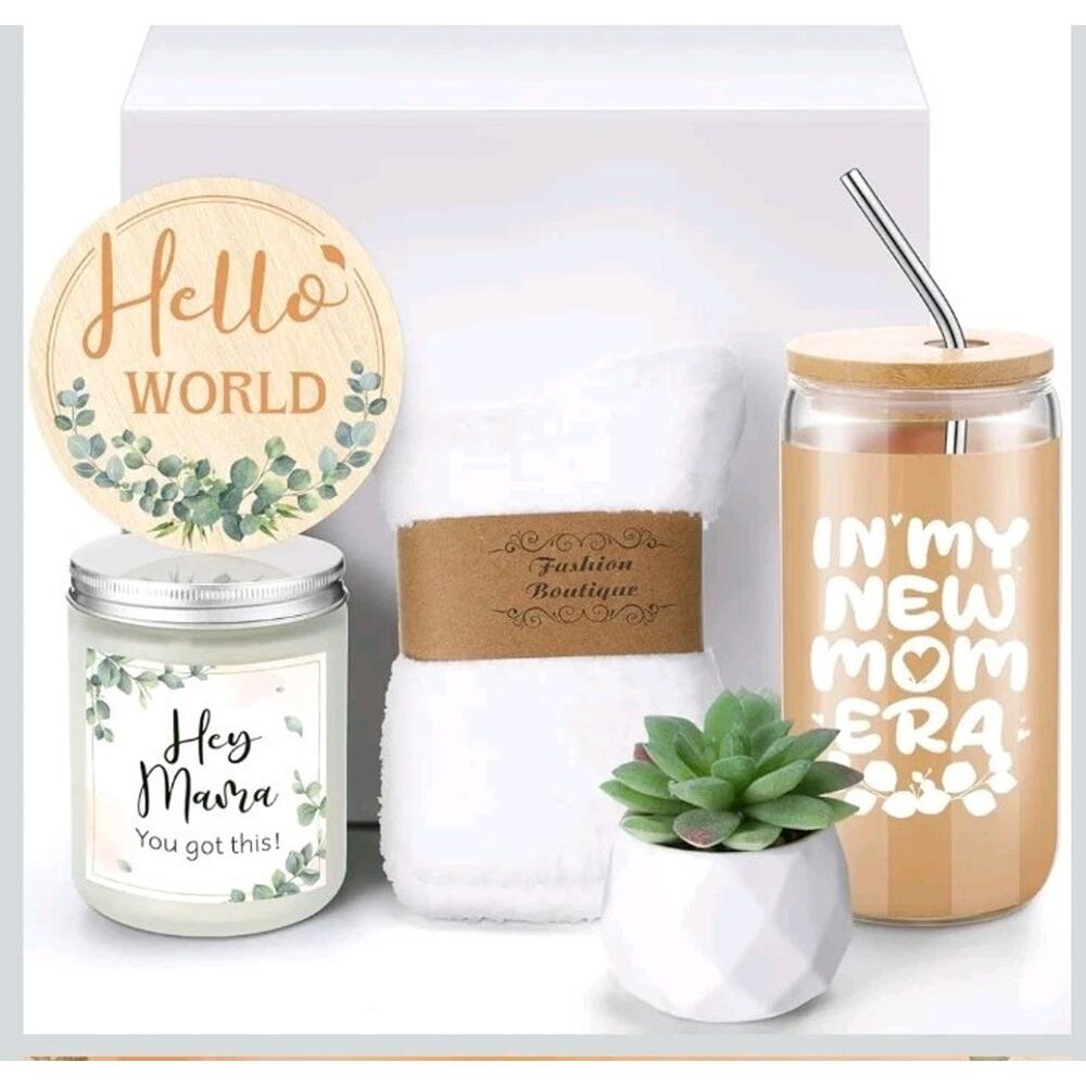 Honeydak New Mom Gifts for Women, Green Leaf Theme Pregnancy Gifts for Expecting